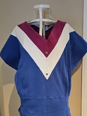 Vintage  V-Neck Colorblock Sweater